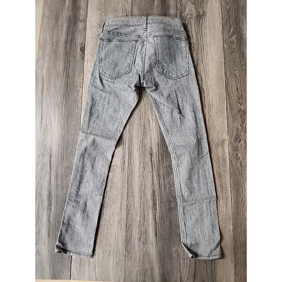 Rag&Bone Tomboy White W/Black Stripes Jeans Womens size 25 - Picture 2 of 4